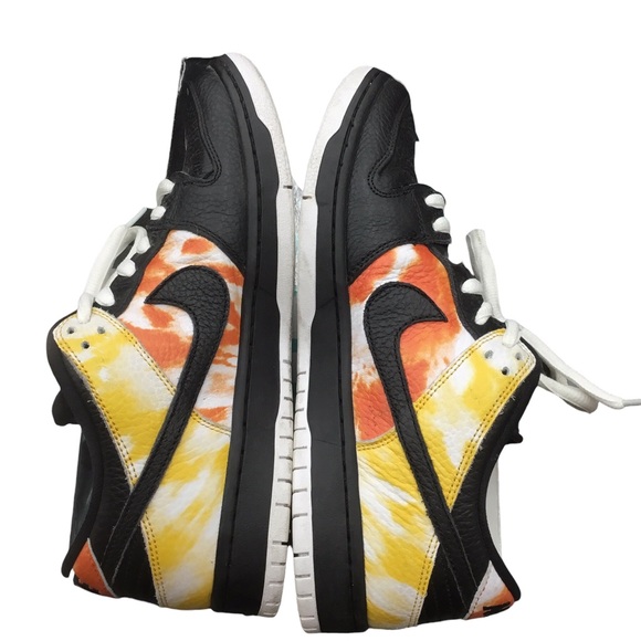 Nike SB Dunk Low Raygun Tie-Dye Black Mns Sz 9 Sneakers Orange Multi-Color